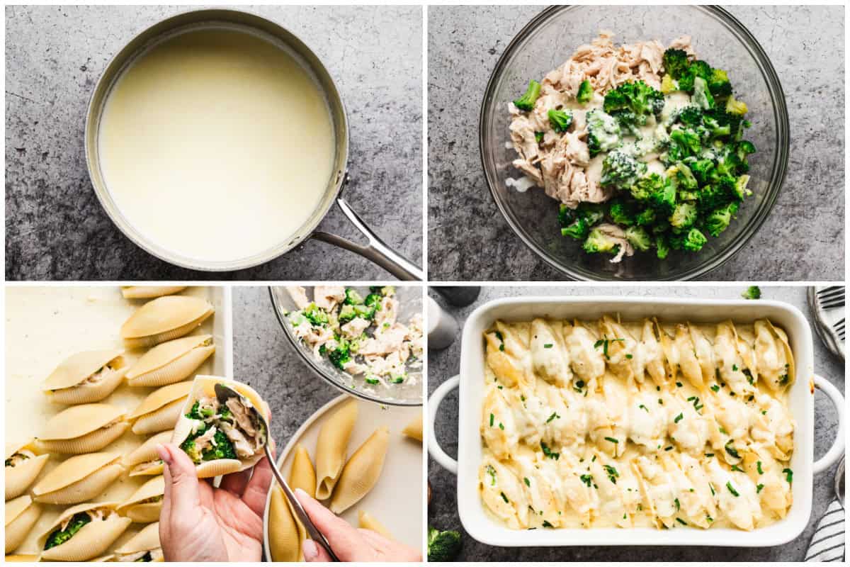 This easy Chicken Alfredo Stuffed Shells recipe is pure comfort food and takes less than 1 hour. Its a family favorite!