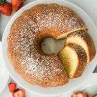 The best Sour Cream Pound Cake recipe is moist, sweet, and so easy to make!