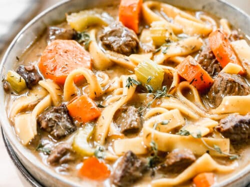 Vegetable Beef Noodle Soup - easy, hearty and comforting soup recipe!