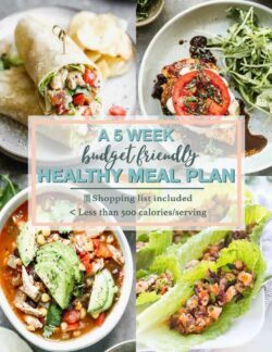 Graphic of a healthy meal plan