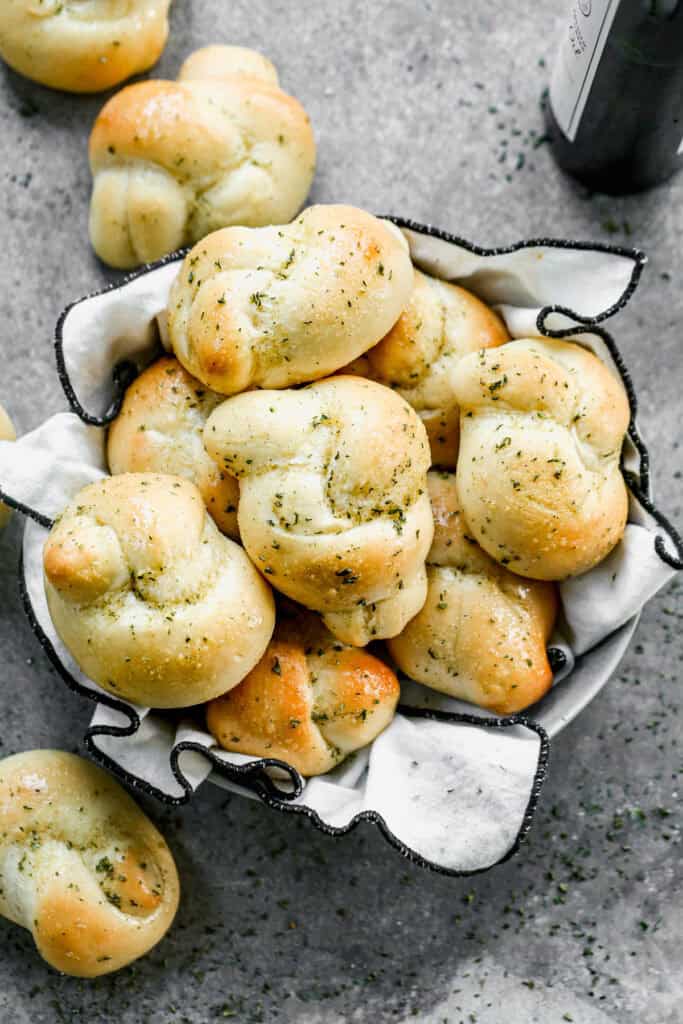 This homemade Garlic Knots recipe is soft, fluffy, and brushed with a delicious garlic butter. It's easy to make with pantry staples and disappears in minutes!
