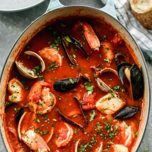 Cioppino collage image for Pinterest.