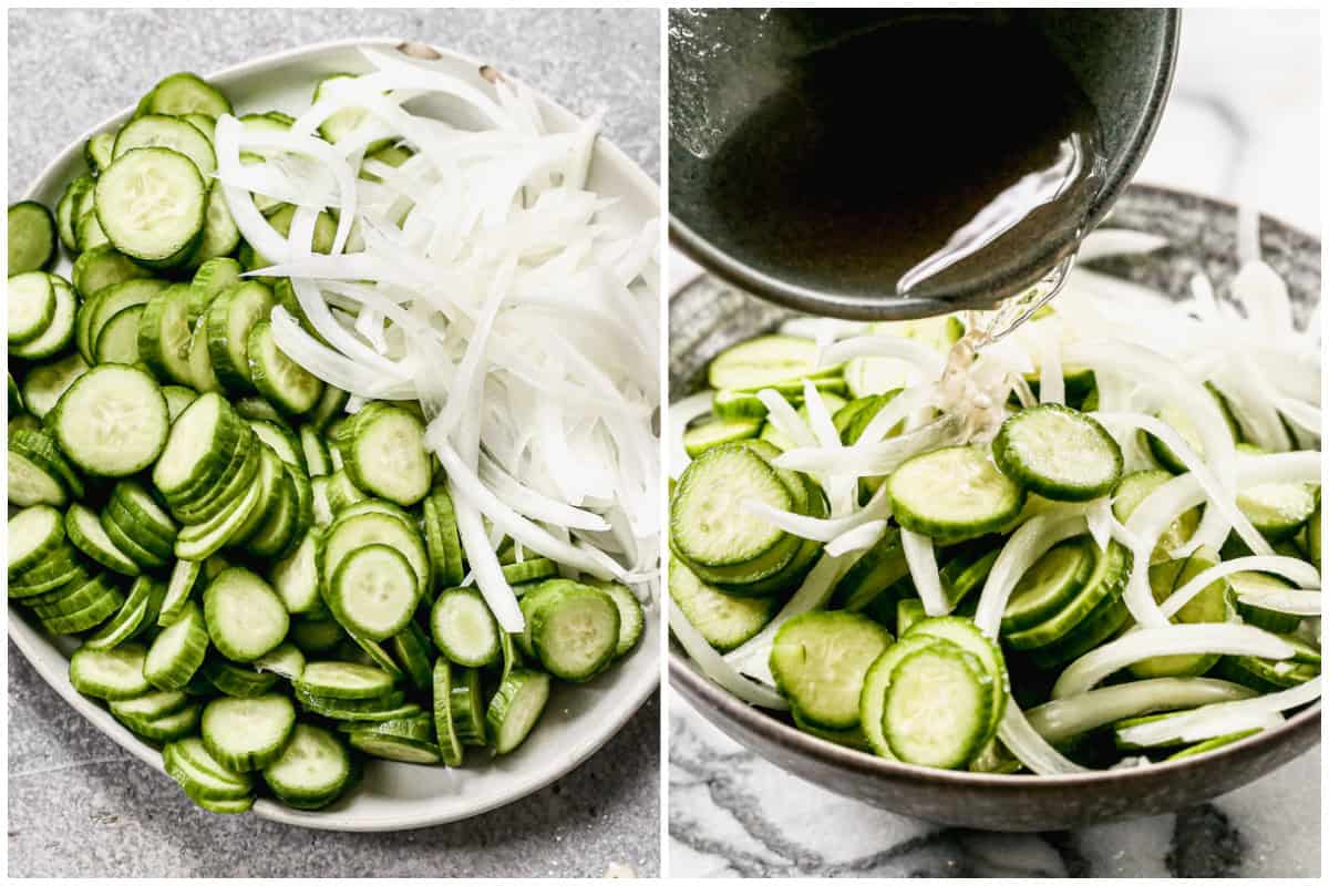 Learn how to make Cucumber Salad in just 10 minutes with simple ingredients. Make it ahead, refrigerate, and take it to any BBQ or potluck!