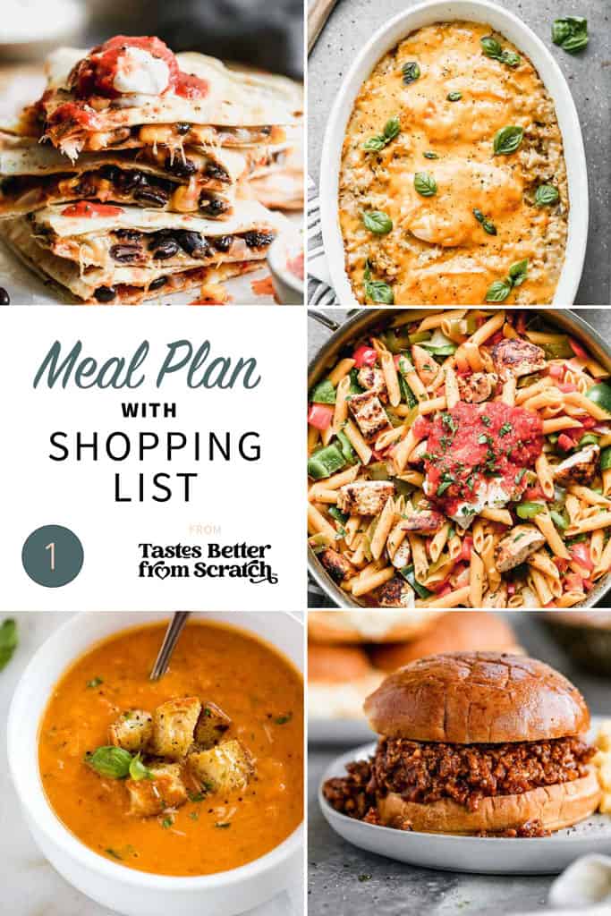 5 meal images from meal plan 1.