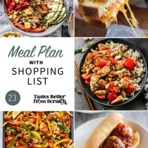 5 recipe images from meal plan 23.