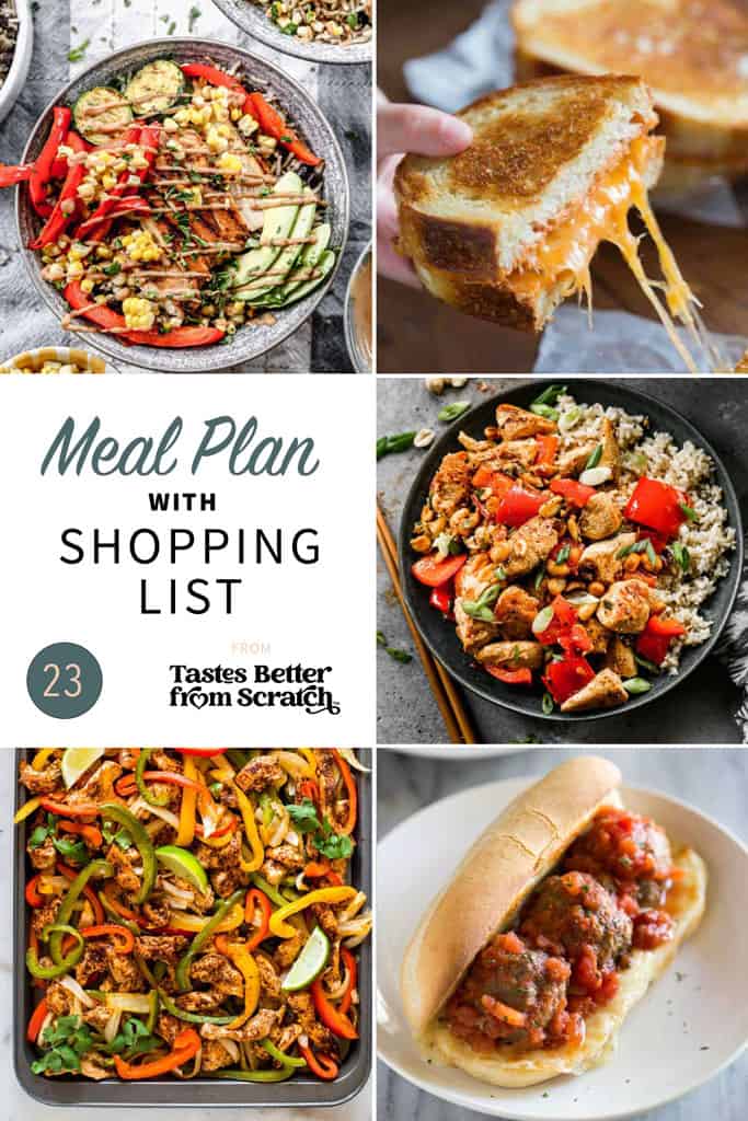 5 recipe images from meal plan 23.