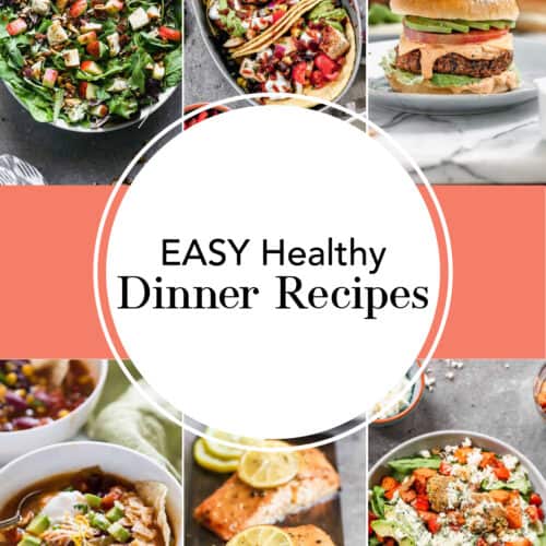 a collage of 6 healthy meal recipes.