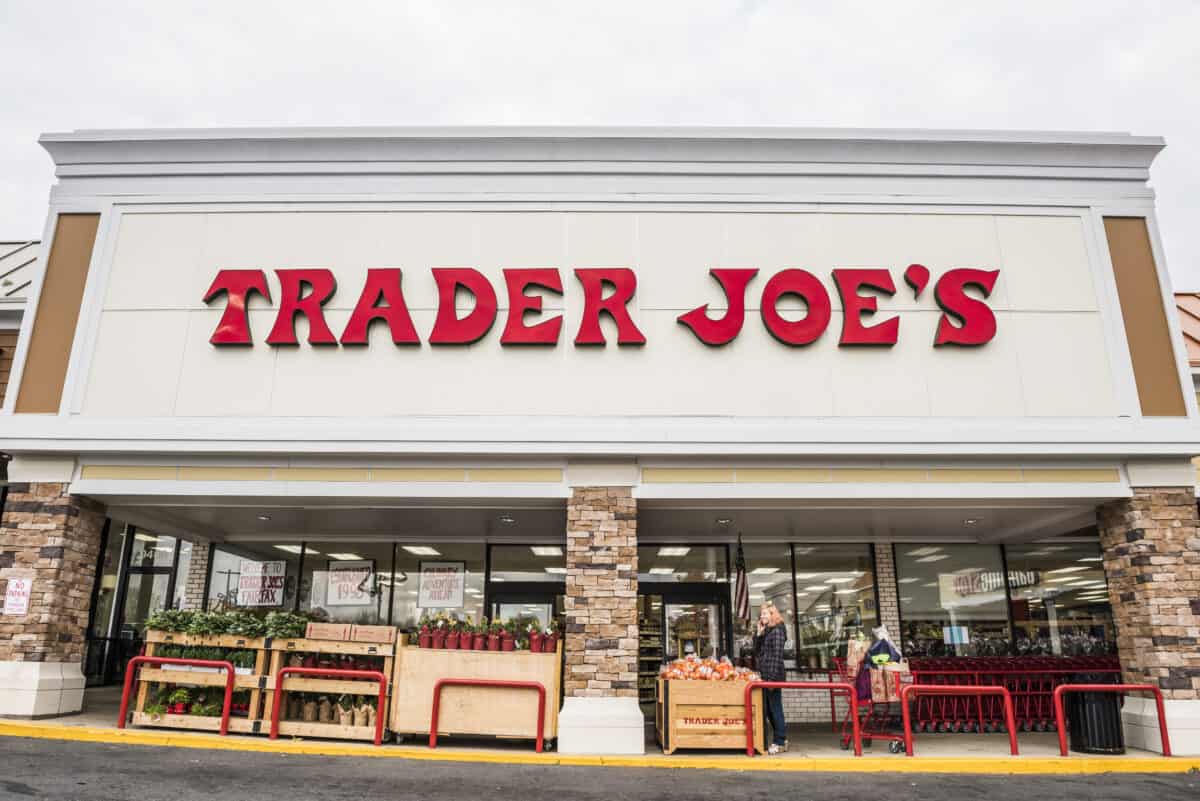 A Trader Joe's stock photo of the storefront.