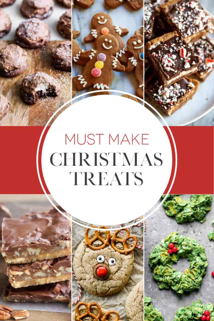 a collage of 6 must make Christmas treats.