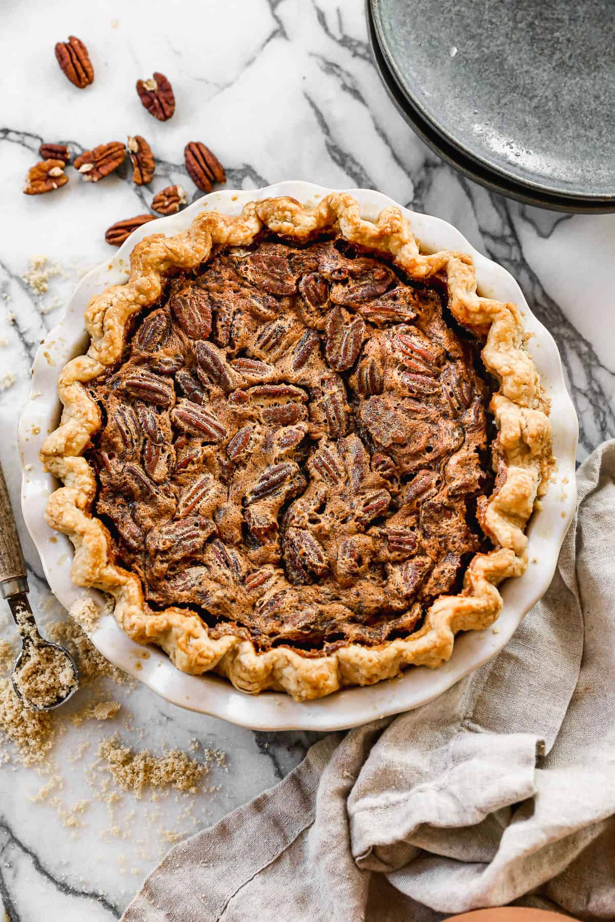 The best Pecan Pie fresh out of the oven.