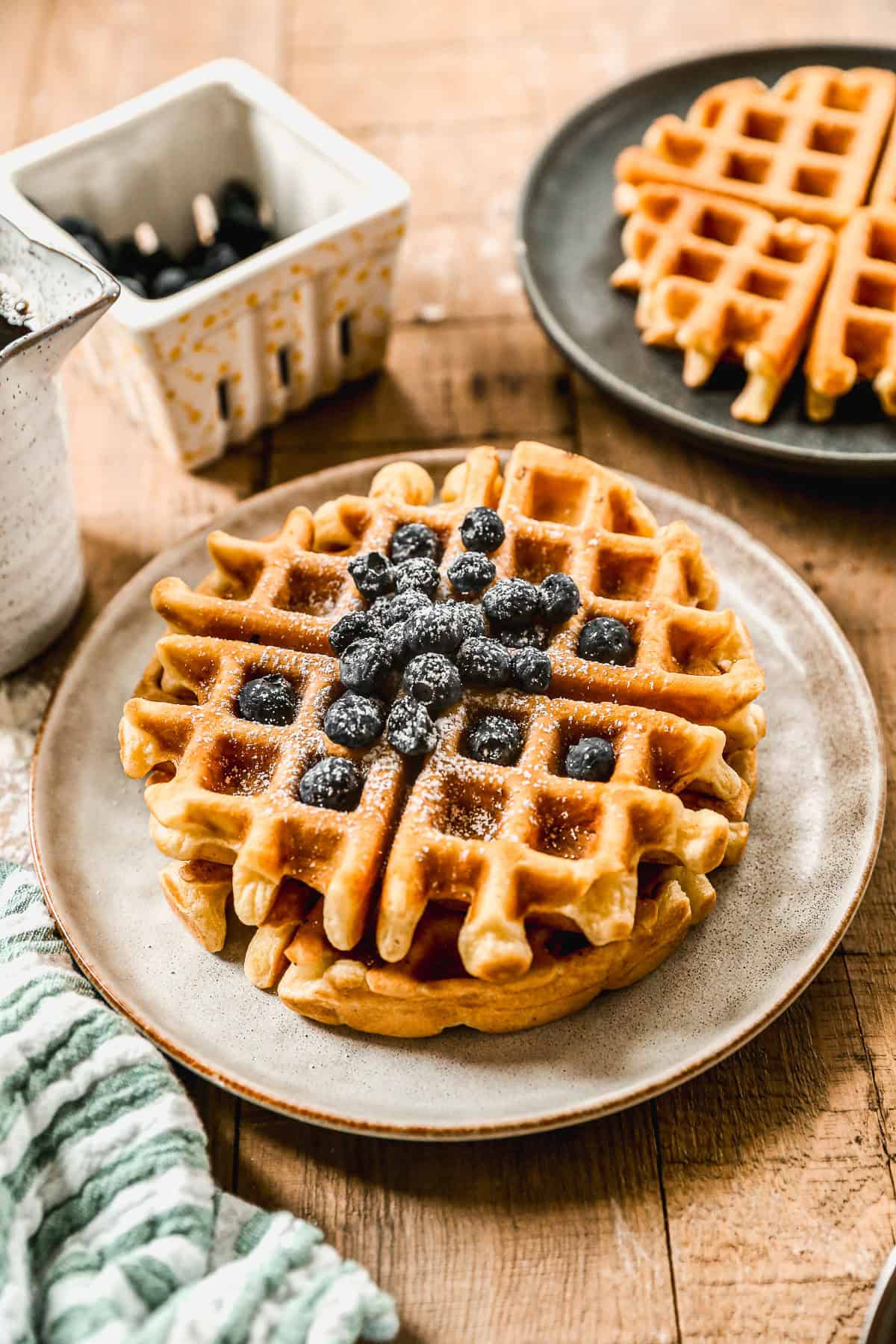 The best Belgian Waffle recipe is crispy, fluffy, and restaurant-worthy. Make the whole recipe for just a couple dollars, and watch them disappear!