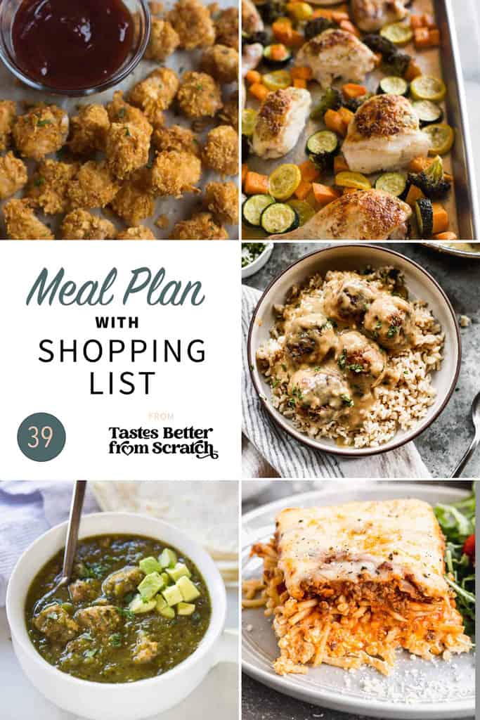 image of 5 meals from meal plan 39.