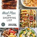A collage of 5 recipes from meal plan 42.