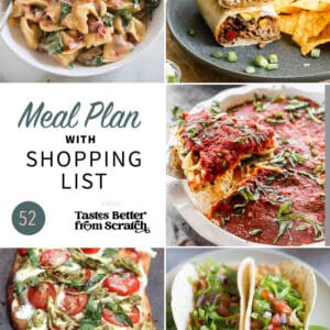 a collage of 5 recipes from meal plan 52.