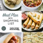 a collage of 5 recipes from meal plan 53.