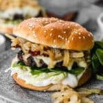 This easy French Onion Burgers recipe uses onion soup mix to make the most flavorful burgers that will rival any restaurant! Made with fresh, high quality ingredients, this is a recipe you need to add to your burger rotation!