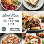 a collage o 5 recipes from meal plan 126.