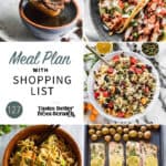 a collage of 5 recipes from meal plan 127.