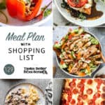 a collage of 5 recipes from meal plan 129.