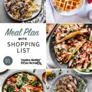 a collage of 5 meals from meal plan 85.
