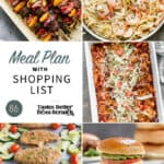 a collage of 5 recipes from meal plan 86.