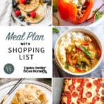 a collage of 5 recipes from meal plan 95.