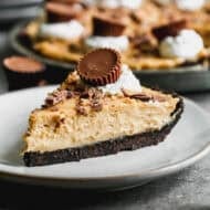 This no-bake Peanut Butter Pie recipe is easy to make in only 20 minutes! It's absolutely delicious and always a hit!