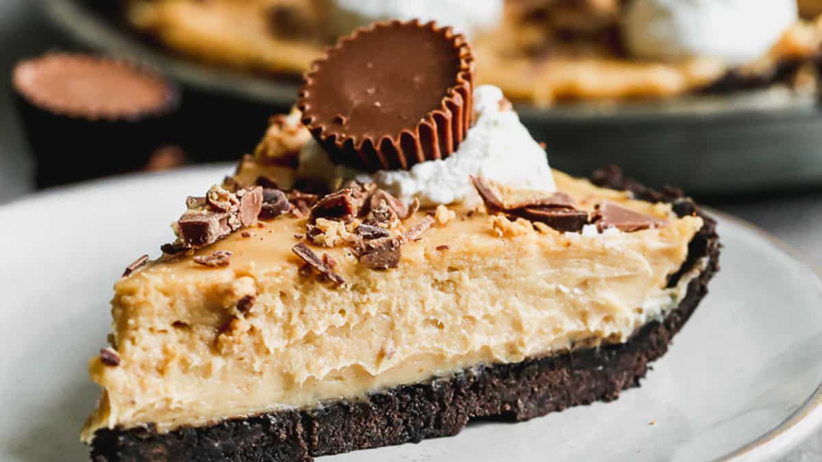 This no-bake Peanut Butter Pie recipe is easy to make in only 20 minutes! It's absolutely delicious and always a hit!