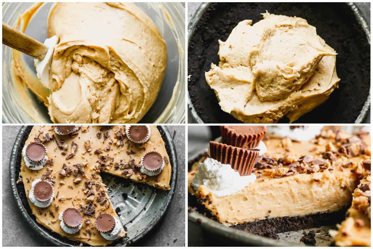 This chocolate Peanut Butter Pie recipe has a creamy delicious filling and only takes 20 minutes to make! It's impressive and absolutely deliicous!