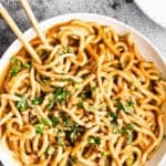 A bowl of saucy Peanut Noodles is comforting, flavorful, and perfect for a quick weeknight since it's ready in just 15 minutes!