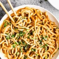 A bowl of saucy Peanut Noodles is comforting, flavorful, and perfect for a quick weeknight since it's ready in just 15 minutes!