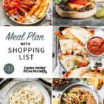 a collage of 5 recipes from meal plan 137.