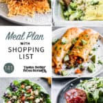 a collage of 5 recipes from meal plan 141.