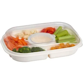 A veggie buckets filled with assorted veggies and ranch