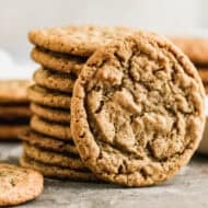 This easy Gingersnap Cookies recipe are chewy and perfectly spiced. They are must-make this holiday season!
