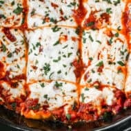 This easy Slow Cooker Lasagna recipe only takes a few minutes to assemble then dinner is ready when you are ready to eat it!