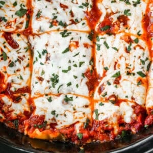 This easy Slow Cooker Lasagna recipe only takes a few minutes to assemble then dinner is ready when you are ready to eat it!
