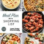 A collage of 5 recipes from meal plan 148.