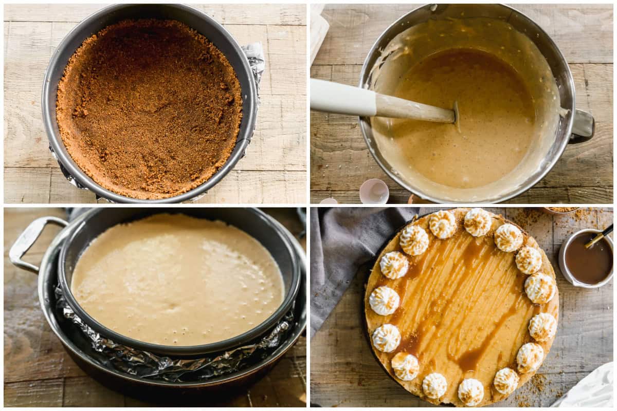 This easy Pumpkin Cheesecake recipe is easier than you think and bakery quality! I love to serve it with whipped cream and a drizzle of caramel. 