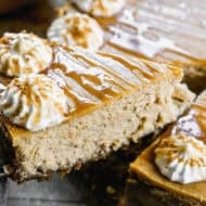 This creamy Pumpkin Cheesecake recipe has a smooth and silky texture. It's easy to make at home and restaurant worthy!