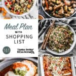 A collage of 5 recipes from meal plan 161.