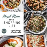 A collage of 5 recipes from meal plan 161.