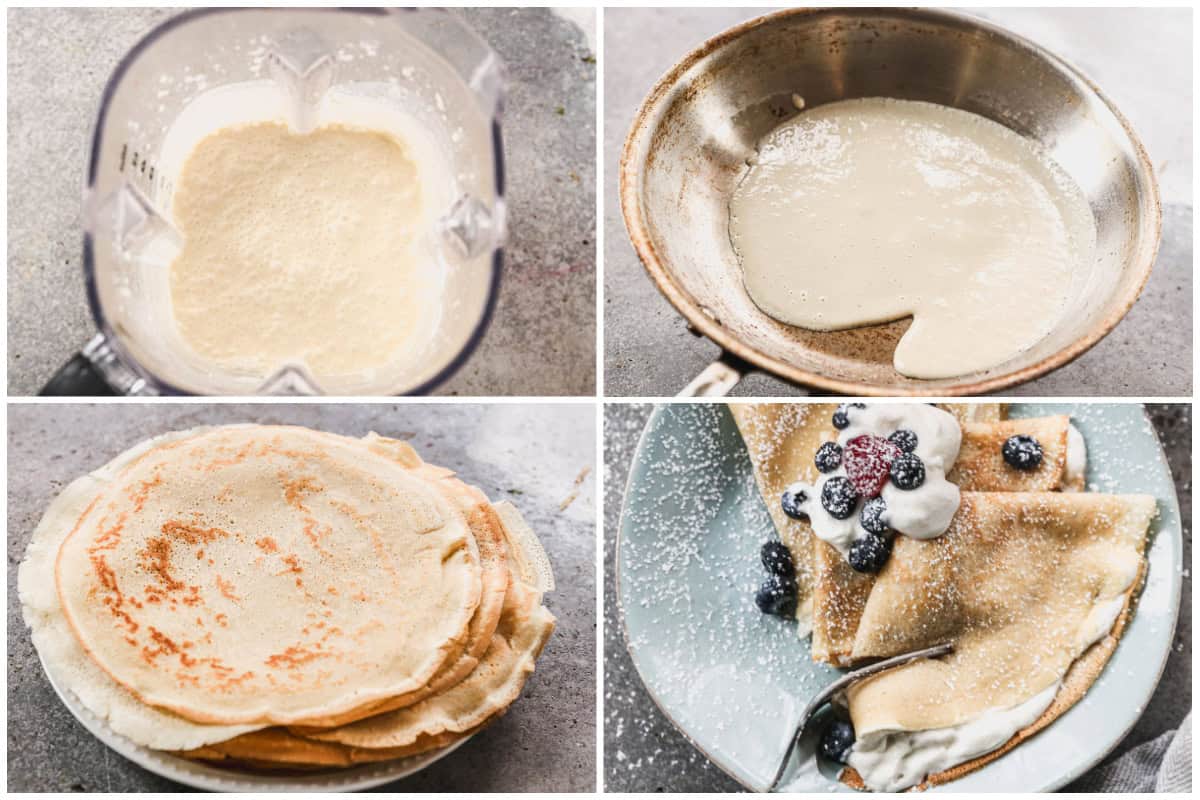 Learn how to make crepes with just a few ingredients, a blender, and a pan. They turn out perfectly every time and will taste better than your favorite brunch spot!