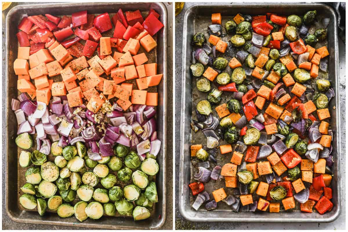 Learn how to roast vegetables in the oven that is fresh, packed with flavor, and versatile to accompany any main dish! It couldn't be easier and they taste so fresh and yummy!