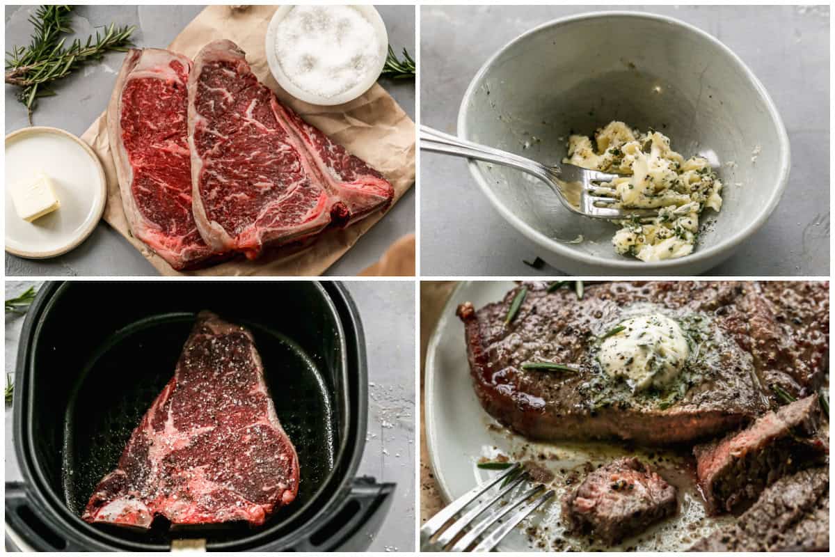Learn how to make a t-bone steak in air fryer that will rival the steakhouse. It's quick, easy, and gives you juicy steak every time. 