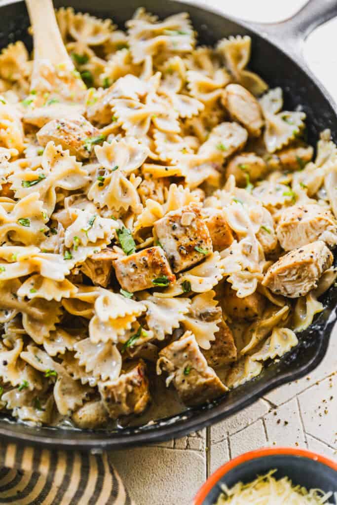 This Chicken Boursin Pasta recipe has a creamy sauce that is bursting with flavor and couldn't be easier to make in just 30 minutes!
