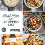 A collage of 5 recipes from meal plan 167.