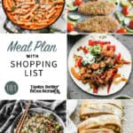 A collage of 5 recipes from meal plan 181.