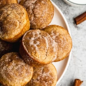 An easy Snickerdoodle Muffins recipe with a buttery cinnamon sugar topping, ready to enjoy.