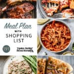 A collage of 5 recipes from meal plan 191.